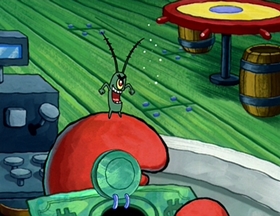 Screenshots from the 2004 United Plankton Pictures cartoon Plankton