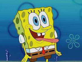 Screenshots from the 2004 United Plankton Pictures cartoon SpongeBob Meets the Strangler