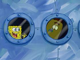 Screenshots from the 2004 United Plankton Pictures cartoon SpongeBob Meets the Strangler