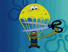 Screenshots from the 2004 United Plankton Pictures cartoon SpongeBob Meets the Strangler