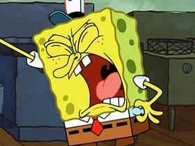 Screenshots from the 2005 United Plankton Pictures cartoon Fear of a Krabby Patty