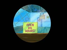 Screenshots from the 2005 United Plankton Pictures cartoon Fear of a Krabby Patty