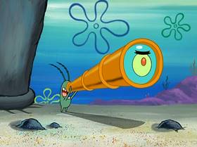 Screenshots from the 2005 United Plankton Pictures cartoon Fear of a Krabby Patty