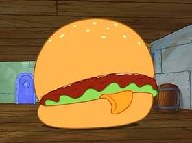 Screenshots from the 2005 United Plankton Pictures cartoon Fear of a Krabby Patty
