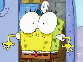 Screenshots from the 2005 United Plankton Pictures cartoon Fear of a Krabby Patty