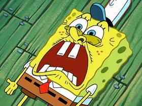 Screenshots from the 2005 United Plankton Pictures cartoon Fear of a Krabby Patty