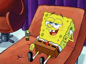 Screenshots from the 2005 United Plankton Pictures cartoon Fear of a Krabby Patty