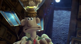 Screenshots from the 2005 Aardman cartoon The Curse of the Were-Rabbit
