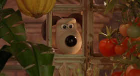 Screenshots from the 2005 Aardman cartoon The Curse of the Were-Rabbit