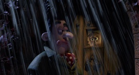 Screenshots from the 2005 Aardman cartoon The Curse of the Were-Rabbit
