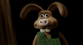 Screenshots from the 2005 Aardman cartoon The Curse of the Were-Rabbit