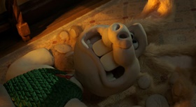 Screenshots from the 2005 Aardman cartoon The Curse of the Were-Rabbit