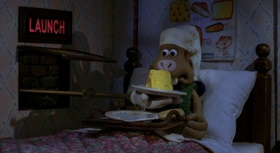 Screenshots from the 2005 Aardman cartoon The Curse of the Were-Rabbit