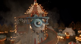 Screenshots from the 2005 Aardman cartoon The Curse of the Were-Rabbit