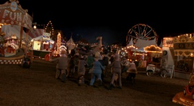 Screenshots from the 2005 Aardman cartoon The Curse of the Were-Rabbit