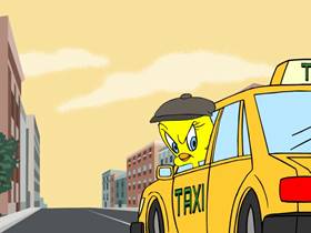 Screenshots from the 2005 Warner Bros. cartoon Psycho Kitty