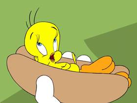 Screenshots from the 2005 Warner Bros. cartoon Psycho Kitty