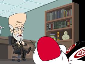 Screenshots from the 2005 Warner Bros. cartoon Psycho Kitty