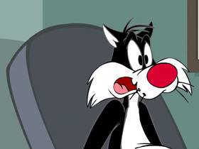 Screenshots from the 2005 Warner Bros. cartoon Psycho Kitty