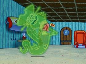 Screenshots from the 2006 United Plankton Pictures cartoon Ghost Host