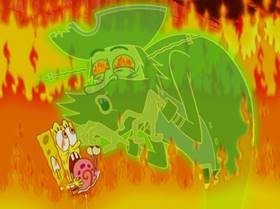 Screenshots from the 2006 United Plankton Pictures cartoon Ghost Host