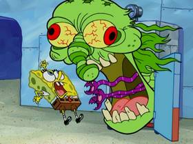 Screenshots from the 2006 United Plankton Pictures cartoon Ghost Host