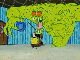 Screenshots from the 2006 United Plankton Pictures cartoon Ghost Host