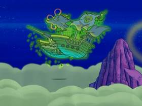 Screenshots from the 2006 United Plankton Pictures cartoon Ghost Host