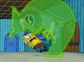 Screenshots from the 2006 United Plankton Pictures cartoon Ghost Host