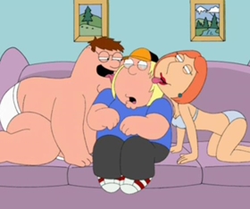 Screenshots from the 2006 Fuzzy Door Productions cartoon Deep Throats