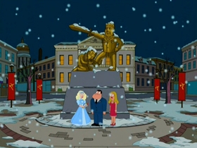 Screenshots from the 2006 Fuzzy Door Productions cartoon The Best Christmas Story Never Told