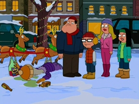 Screenshots from the 2006 Fuzzy Door Productions cartoon The Best Christmas Story Never Told