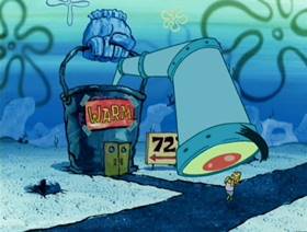 Screenshots from the 2007 United Plankton Pictures cartoon Krabs à La Mode