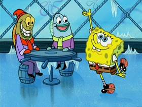 Screenshots from the 2007 United Plankton Pictures cartoon Krabs à La Mode