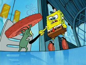 Screenshots from the 2007 United Plankton Pictures cartoon Krabs à La Mode