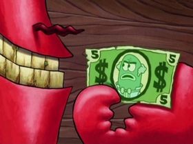 Screenshots from the 2007 United Plankton Pictures cartoon Money Talks