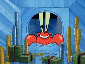 Screenshots from the 2007 United Plankton Pictures cartoon Money Talks