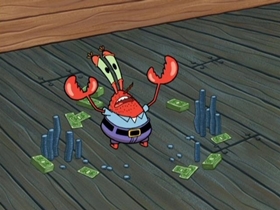 Screenshots from the 2007 United Plankton Pictures cartoon Money Talks