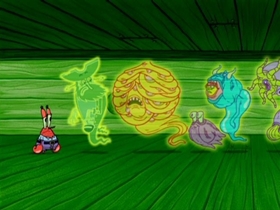 Screenshots from the 2007 United Plankton Pictures cartoon Money Talks