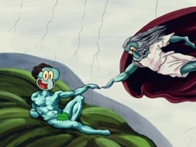 Screenshots from the 2007 United Plankton Pictures cartoon Atlantis SquarePantis