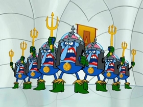 Screenshots from the 2007 United Plankton Pictures cartoon Atlantis SquarePantis