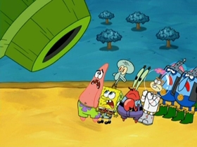 Screenshots from the 2007 United Plankton Pictures cartoon Atlantis SquarePantis