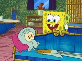 Screenshots from the 2009 United Plankton Pictures cartoon Squid