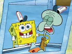 Screenshots from the 2009 United Plankton Pictures cartoon To SquarePants or Not to SquarePants