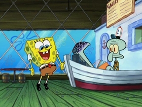 Screenshots from the 2009 United Plankton Pictures cartoon To SquarePants or Not to SquarePants