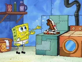 Screenshots from the 2009 United Plankton Pictures cartoon To SquarePants or Not to SquarePants