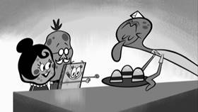 Screenshots from the 2009 United Plankton Pictures cartoon Truth or Square