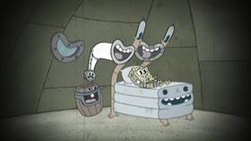 Screenshots from the 2009 United Plankton Pictures cartoon Truth or Square