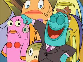 Screenshots from the 2009 United Plankton Pictures cartoon Tentacle-Vision