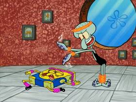 Screenshots from the 2009 United Plankton Pictures cartoon I ? Dancing